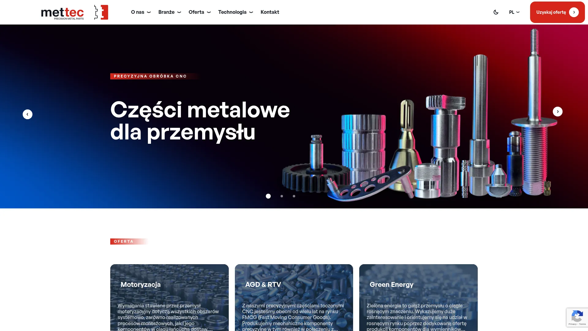 www.mettec.com.pl screenshot